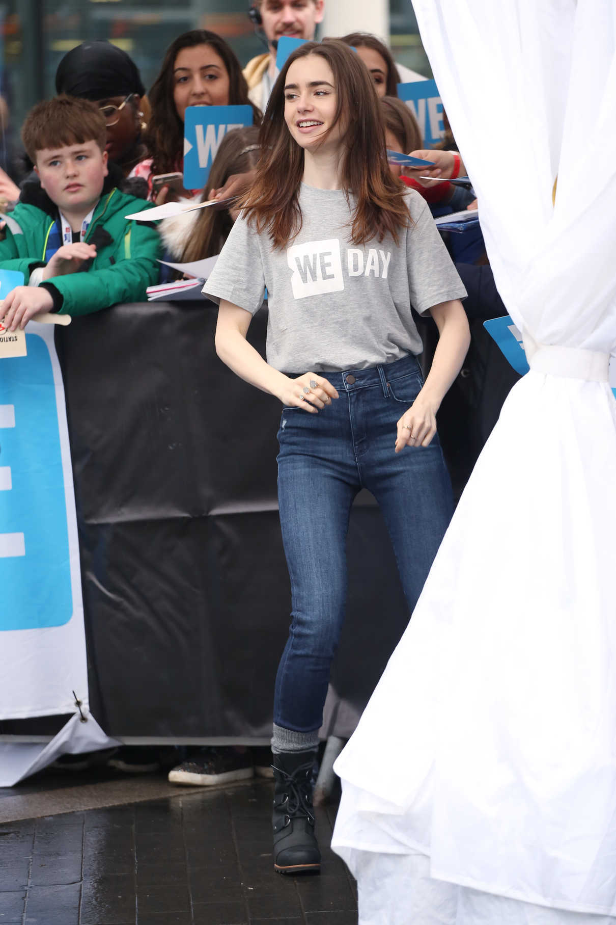 Lily Collins at WE Day on Wembley Arena in London 03/07/2018-5