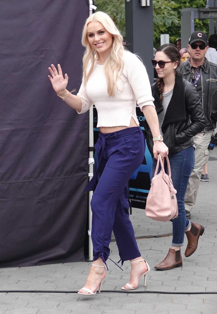 Lindsey Vonn Visits the Extra Studios in Universal City 03/07/2018-1