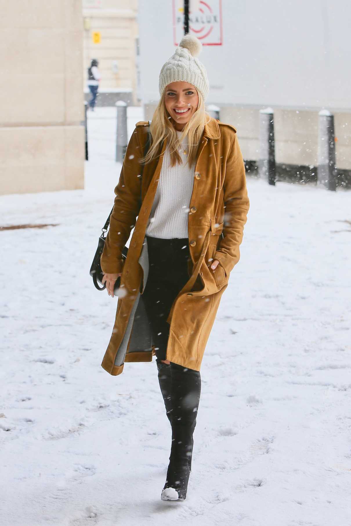 Mollie King Was Caught in a Snow Blizzard in London 02/28/2018-4
