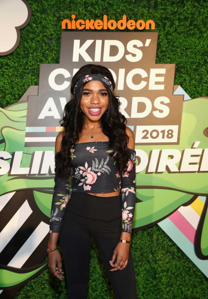 Teala Dunn at the Nickelodeon Kids' Choice Awards Slime Soiree in Venice 03/23/2018-2