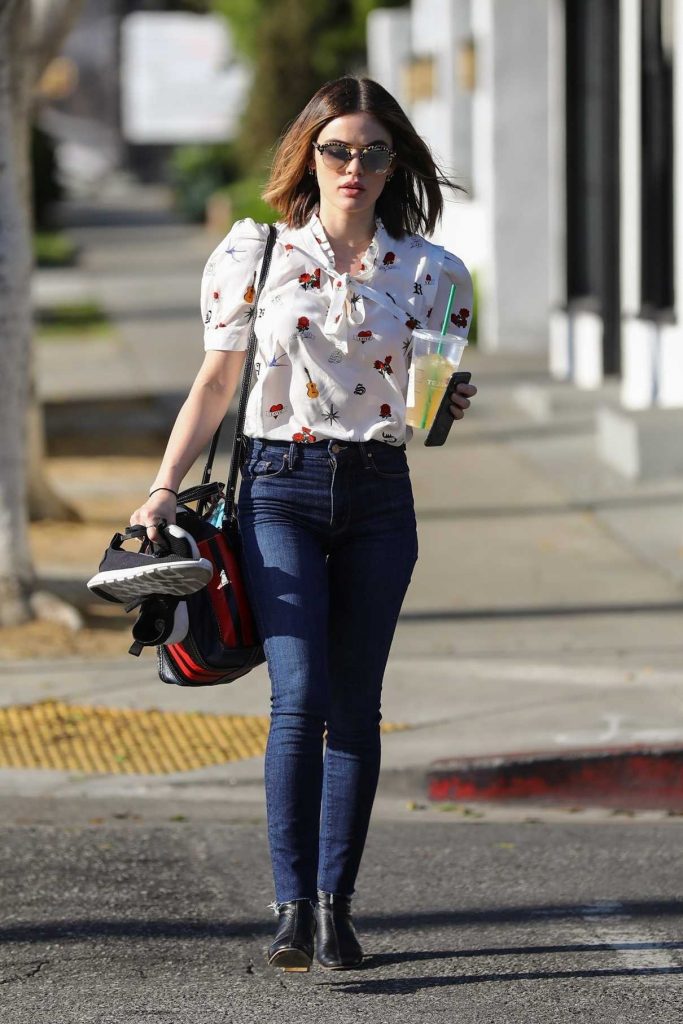 Lucy Hale Wears a Skinny Jeans Out in LA 04/03/2018-1