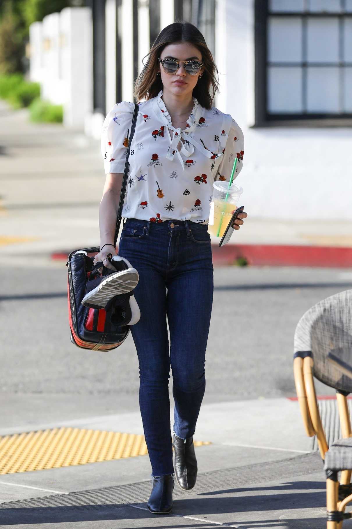 Lucy Hale Wears a Skinny Jeans Out in LA 04/03/2018-3
