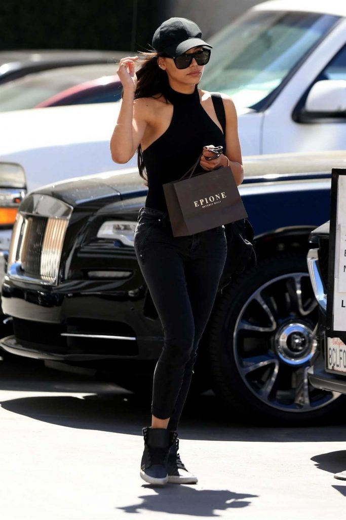 Naya Rivera Wears all Black as She Leaves the Epione Skin Care Clinic in Beverly Hills 04/25/2018-1