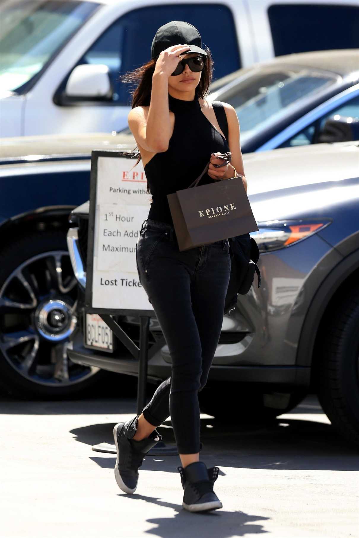 Naya Rivera Wears all Black as She Leaves the Epione Skin Care Clinic in Beverly Hills 04/25/2018-4
