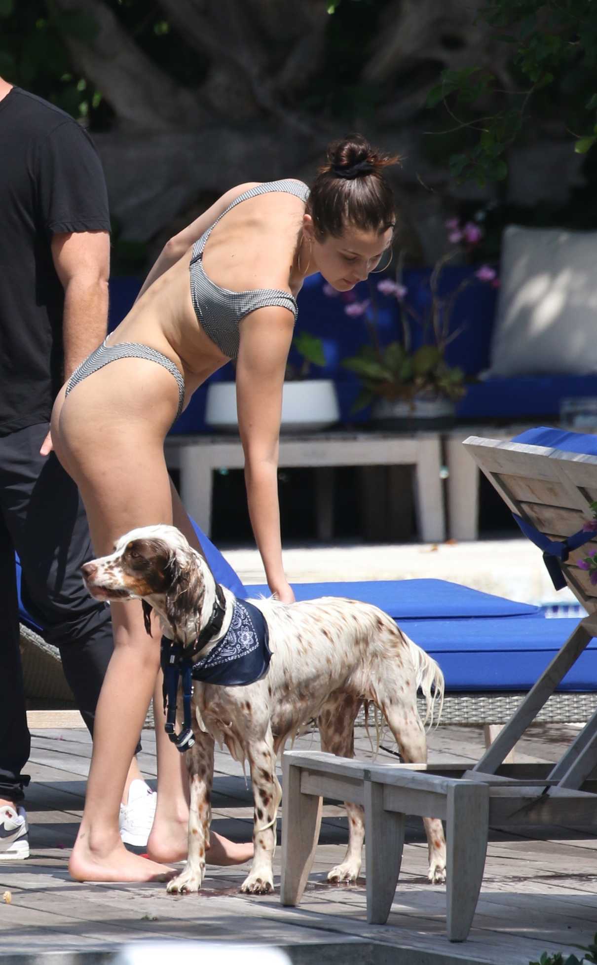 Bella Hadid Wears a Thong Bikini in Miami Beach 04/30/2018-2