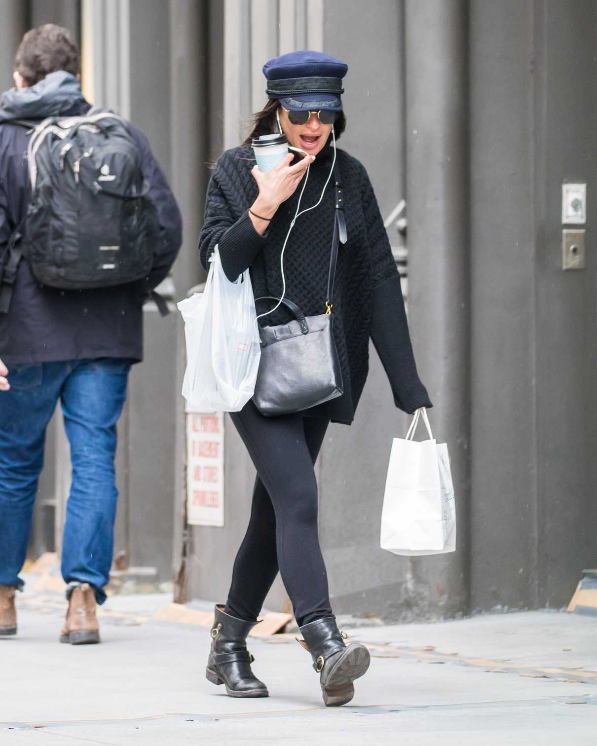 Lea Michele Grabs a Morning Coffee in New York City 05/03/2018-2