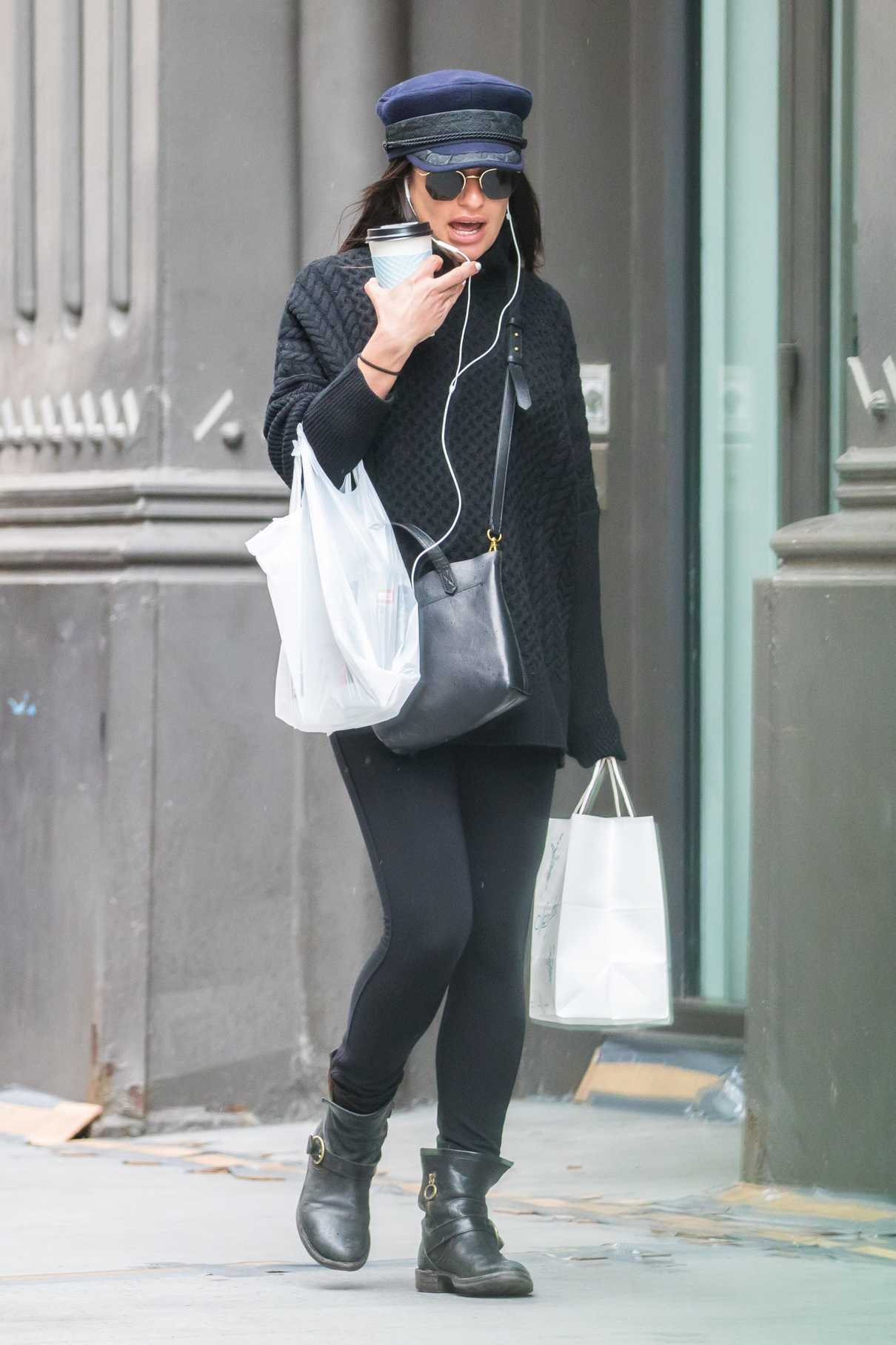 Lea Michele Grabs a Morning Coffee in New York City 05/03/2018-3