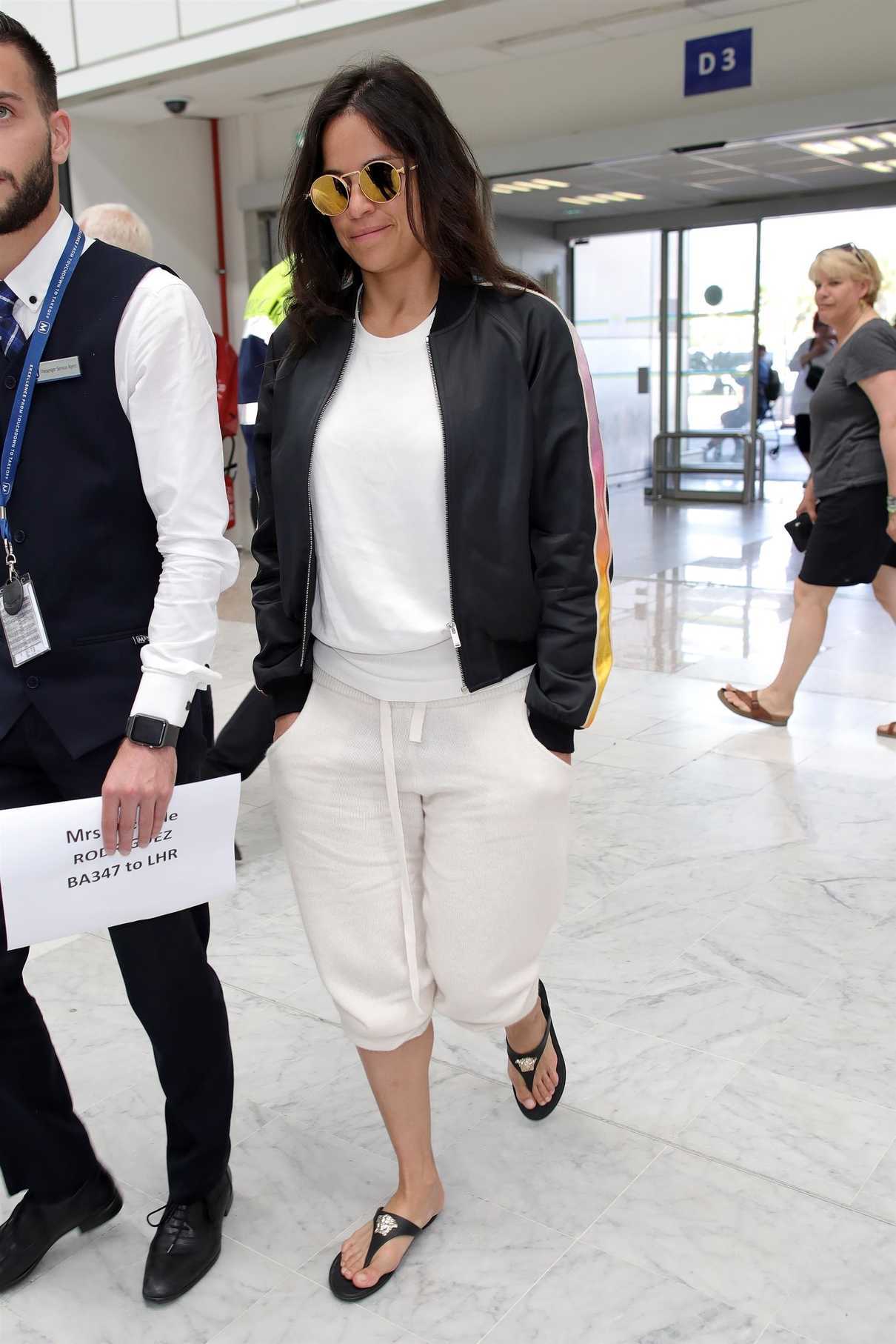 Michelle Rodriguez Arrives at Nice Cote d’Azur Airport in Nice 05/19/2018-5
