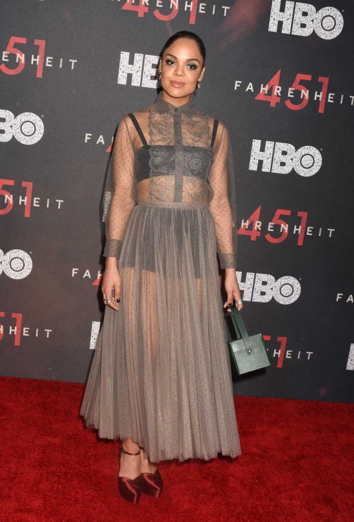 Tessa Thompson at the Fahrenheit 451 Premiere at NYU Skirball Center in New York City 05/08/2018-1