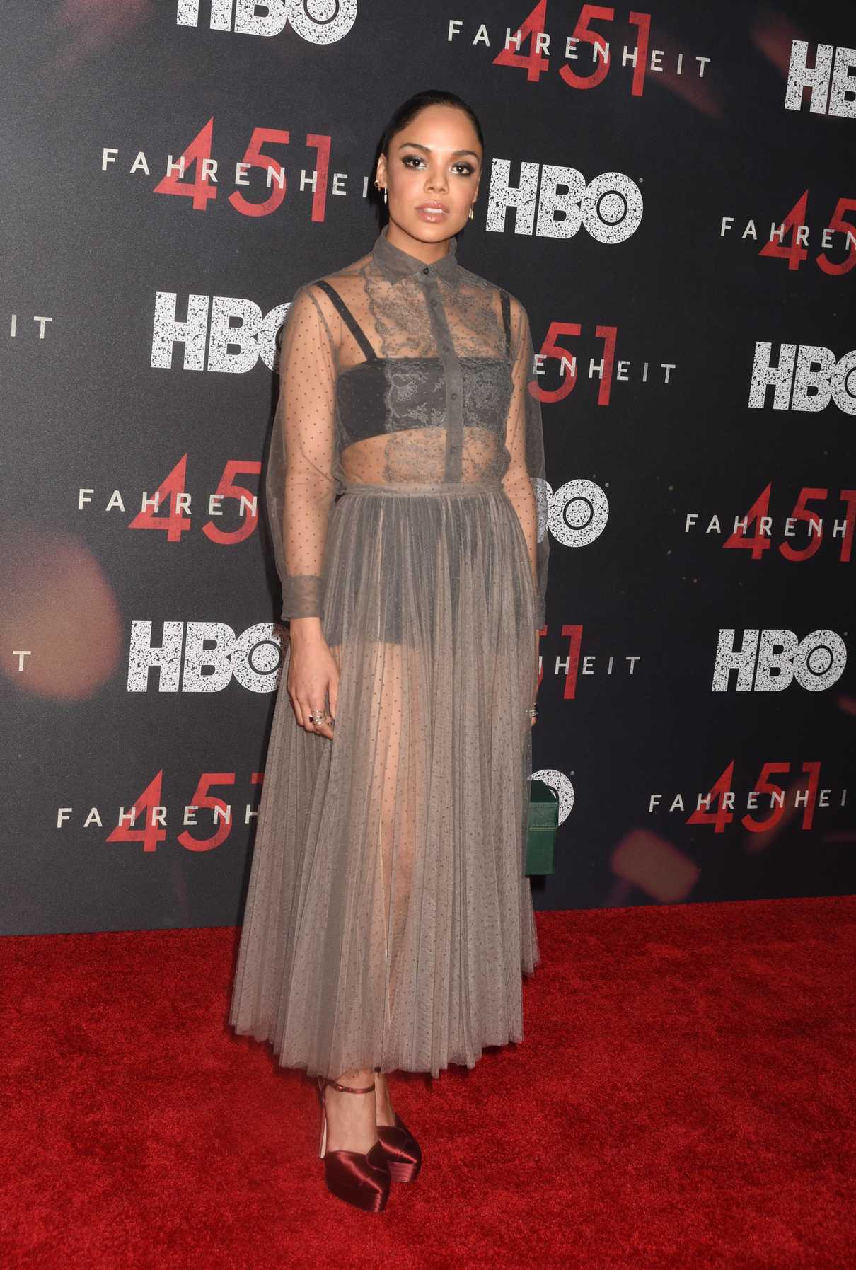 Tessa Thompson at the Fahrenheit 451 Premiere at NYU Skirball Center in New York City 05/08/2018-2