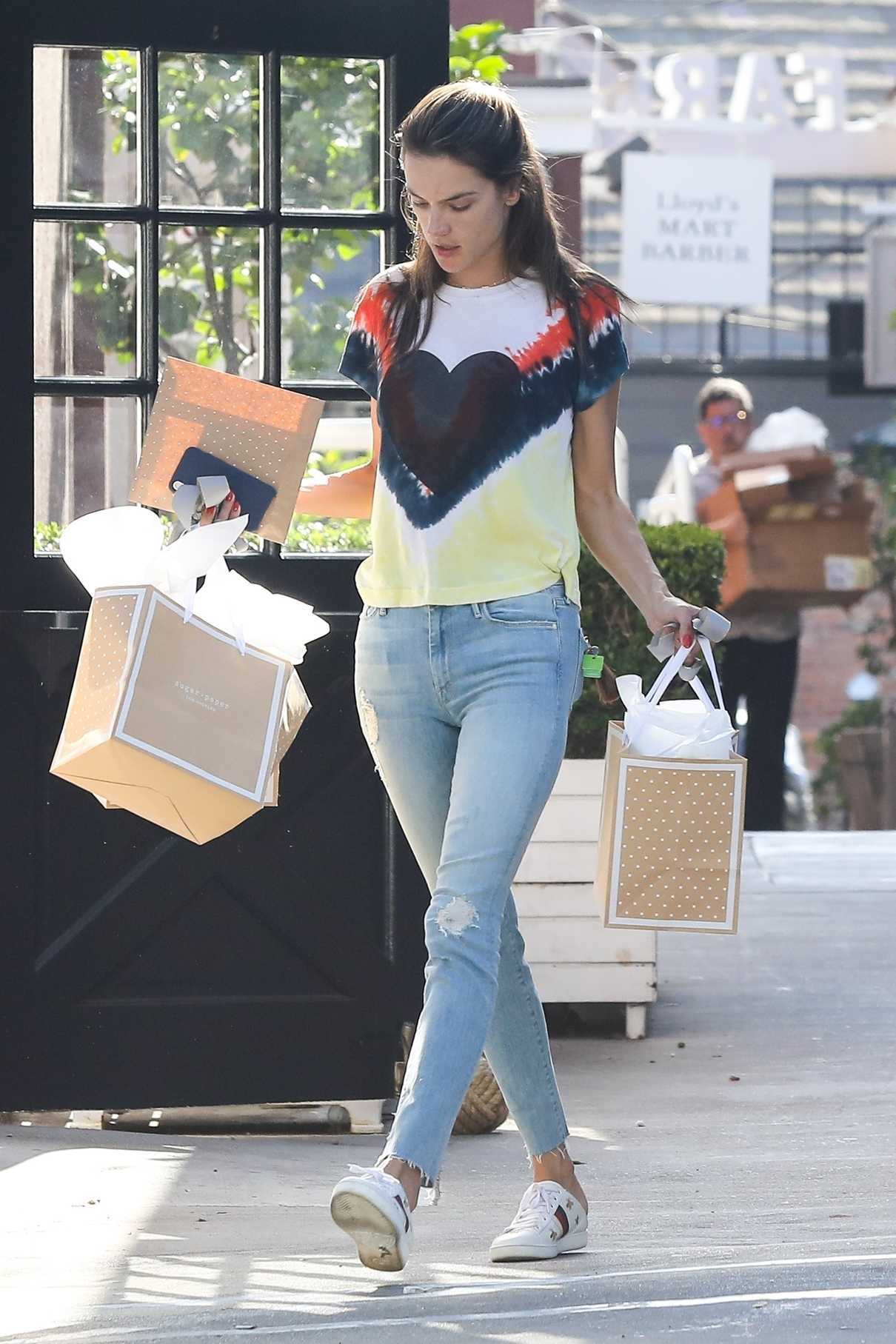 Alessandra Ambrosio Arrives at the Sugar Paper Store in Brentwood 06/12/2018-5