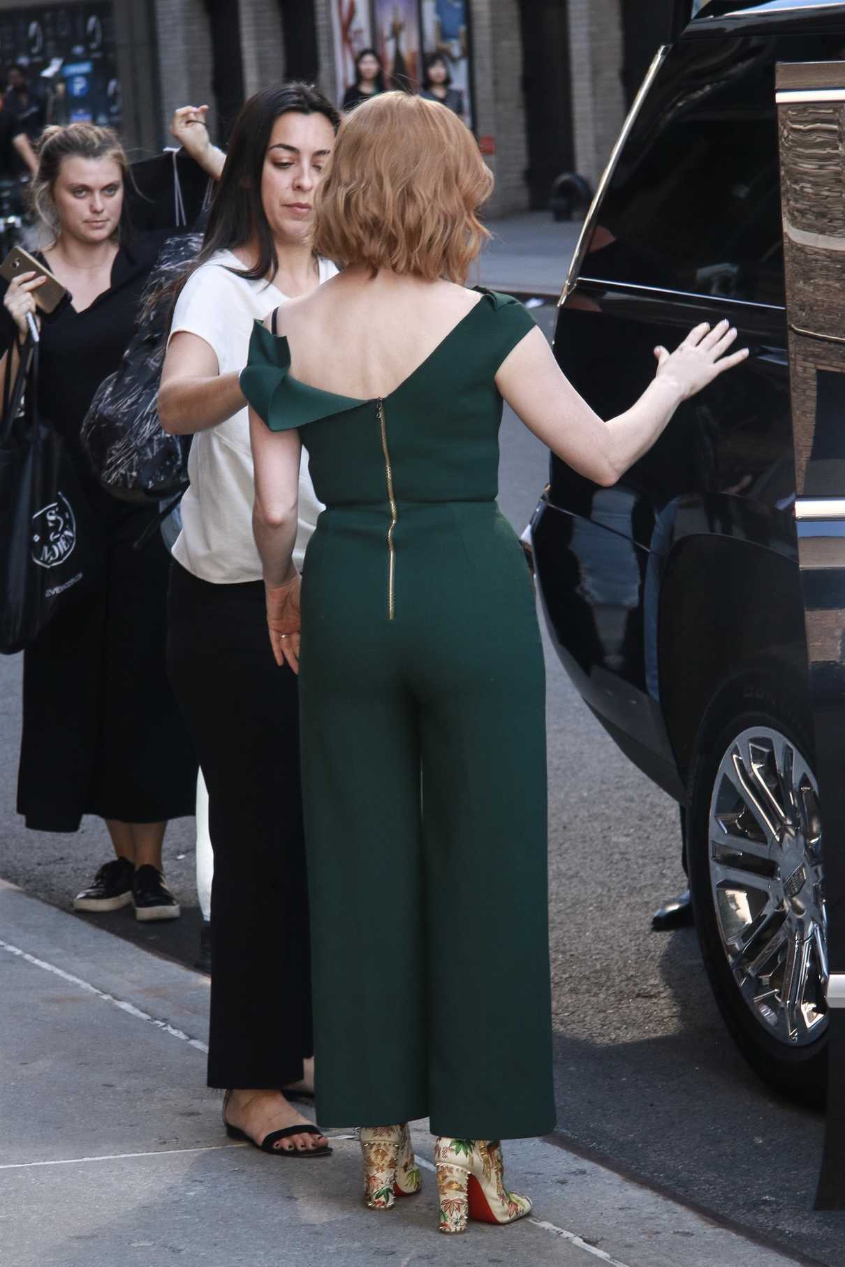 Jessica Chastain Arrives at The Late Show with Stephen Colbert in New York City 06/25/2018-4