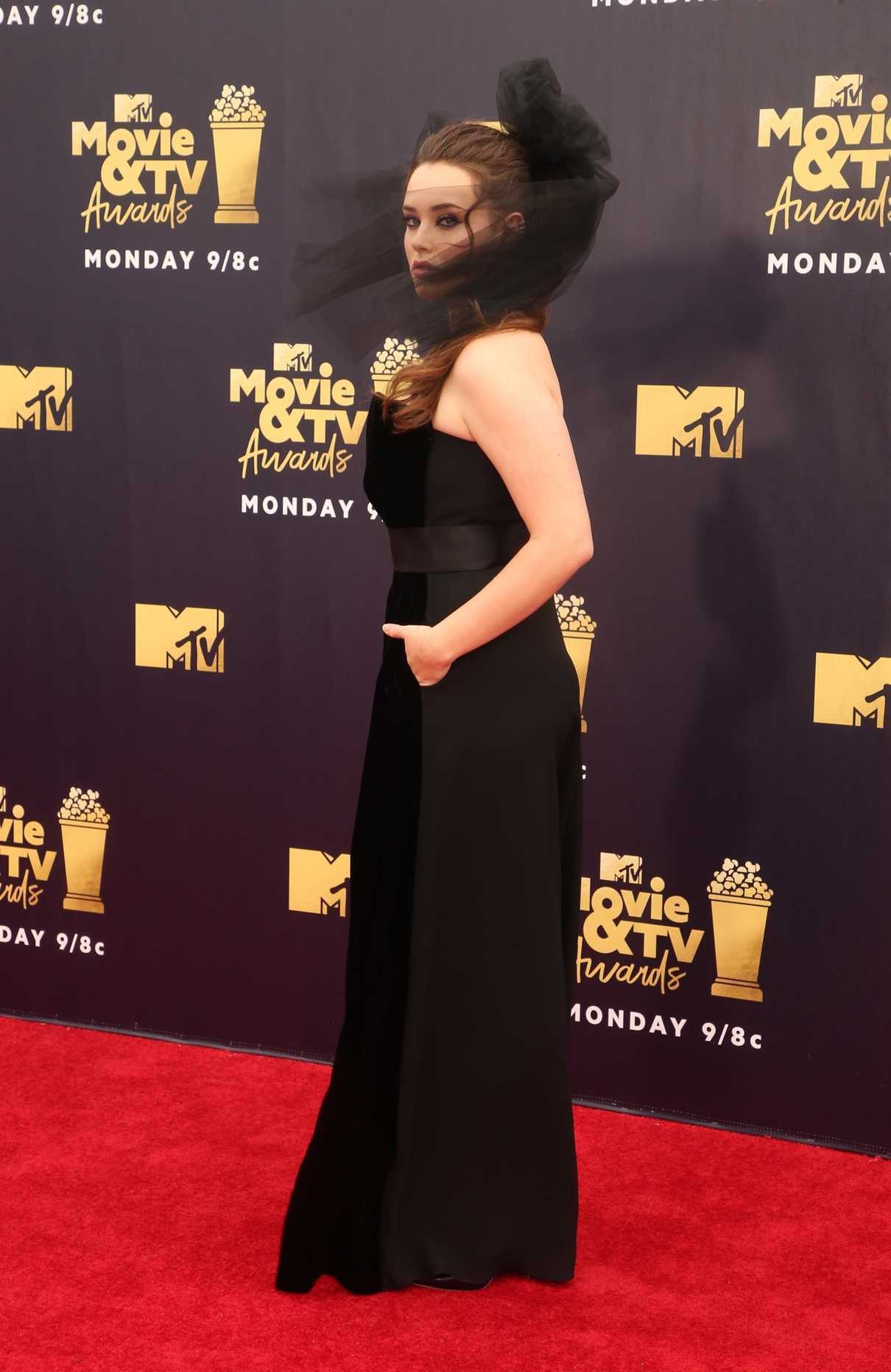 Katherine Langford Attends the 2018 MTV Movie and TV Awards in Santa Monica 06/16/2018-4