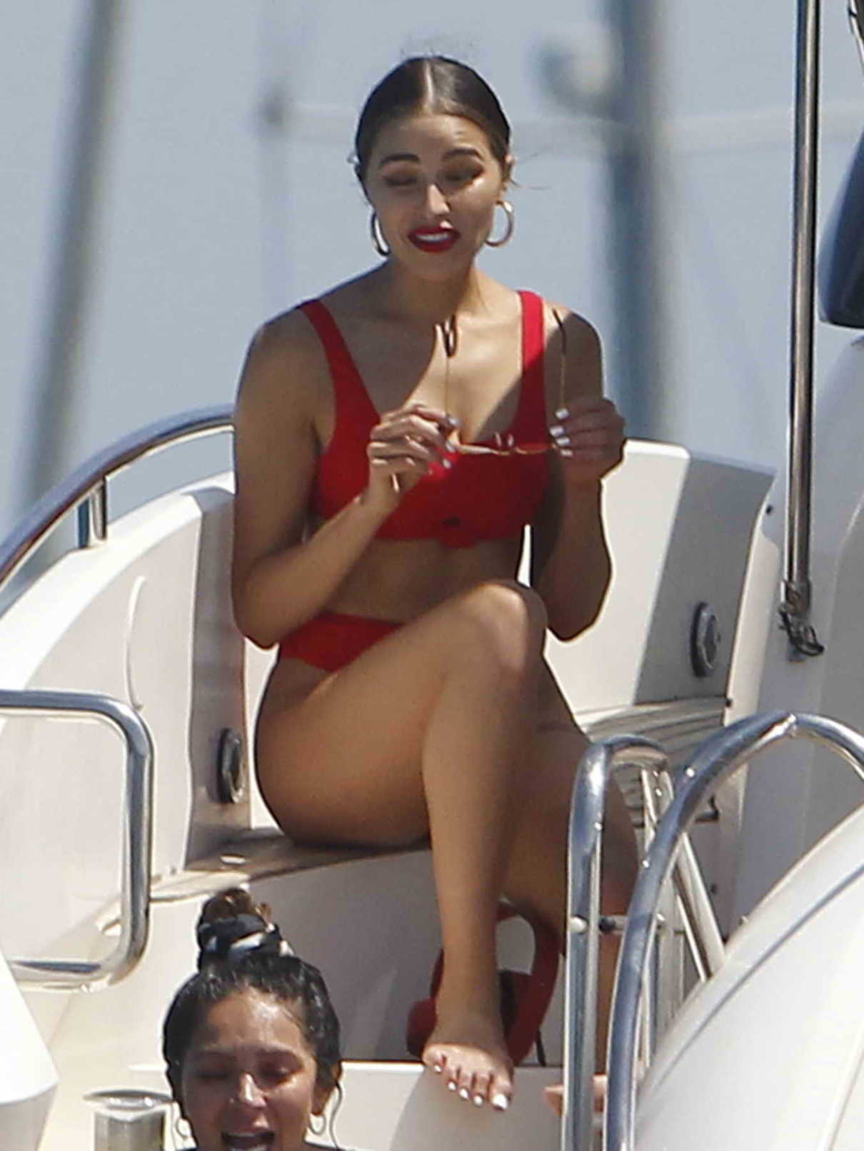Olivia Culpo Wears a Red Bikini on a Yatch in Formentera 06/26/2018-4