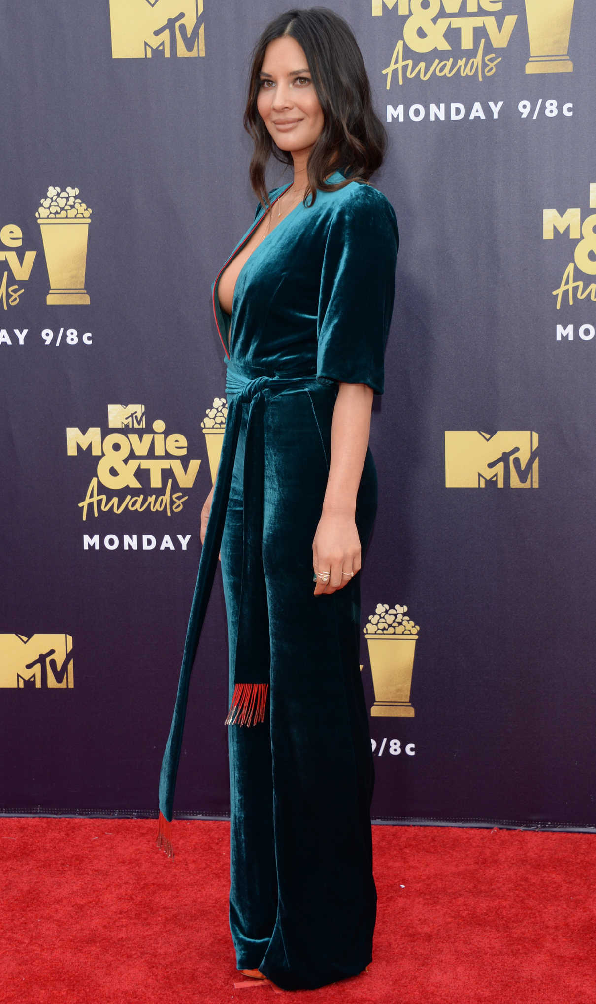 Olivia Munn Attends the 2018 MTV Movie and TV Awards in Santa Monica 06/16/2018-3