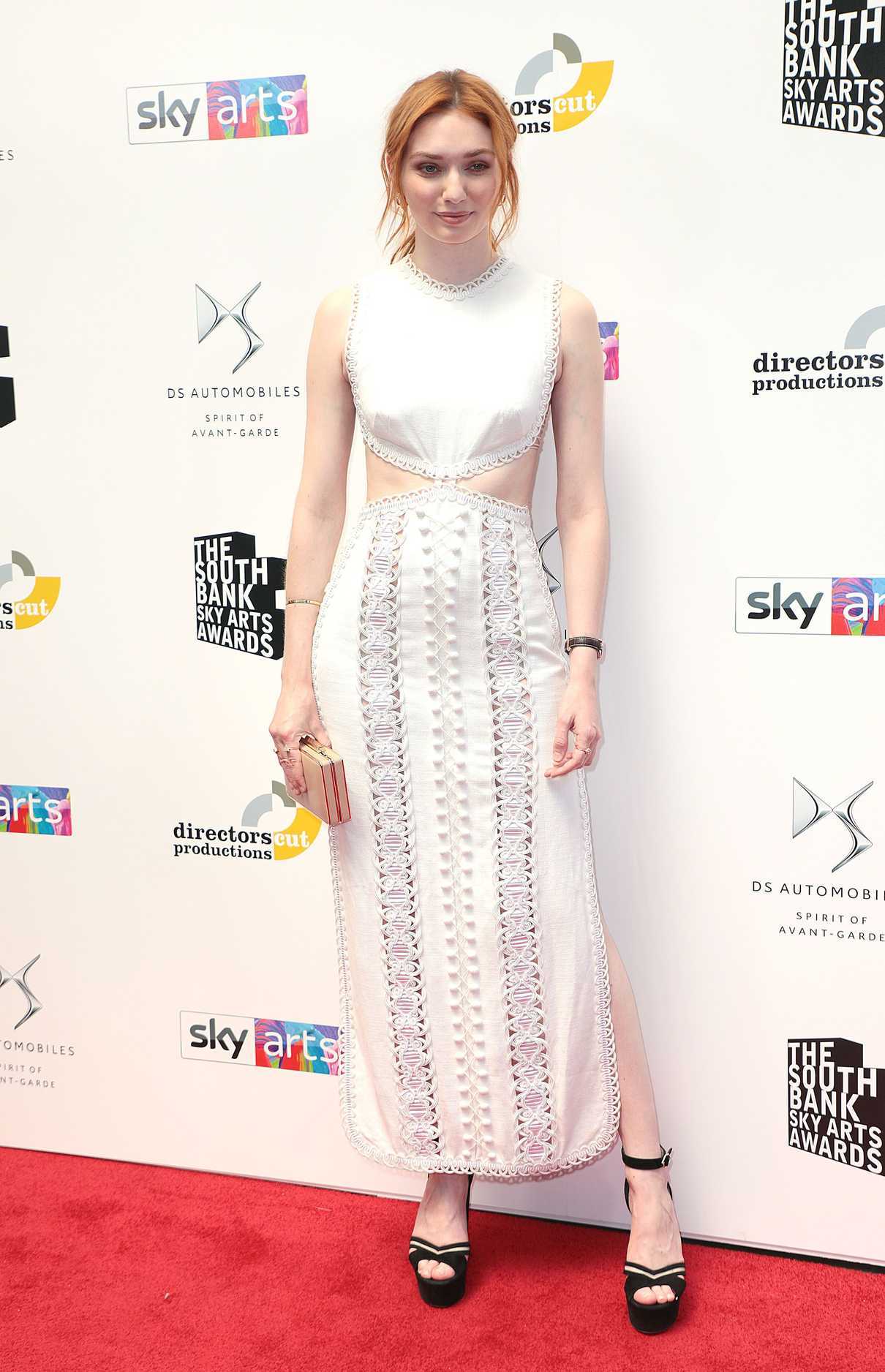 Eleanor Tomlinson Arrives at the South Bank Sky Arts Awards at the Savoy Hotel in London 07/01/2018-4