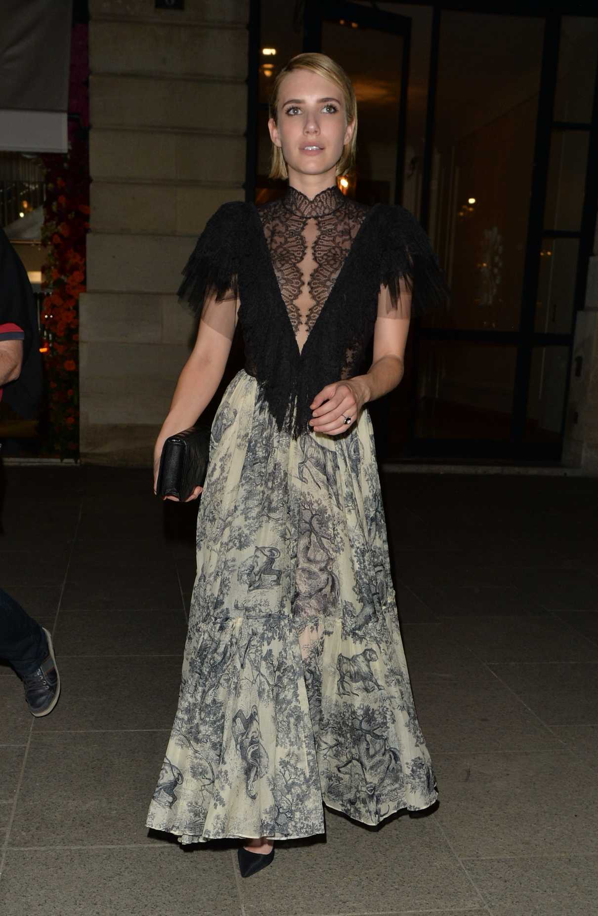 Emma Roberts Leaves Dior Dinner in Paris 07/03/2018-2