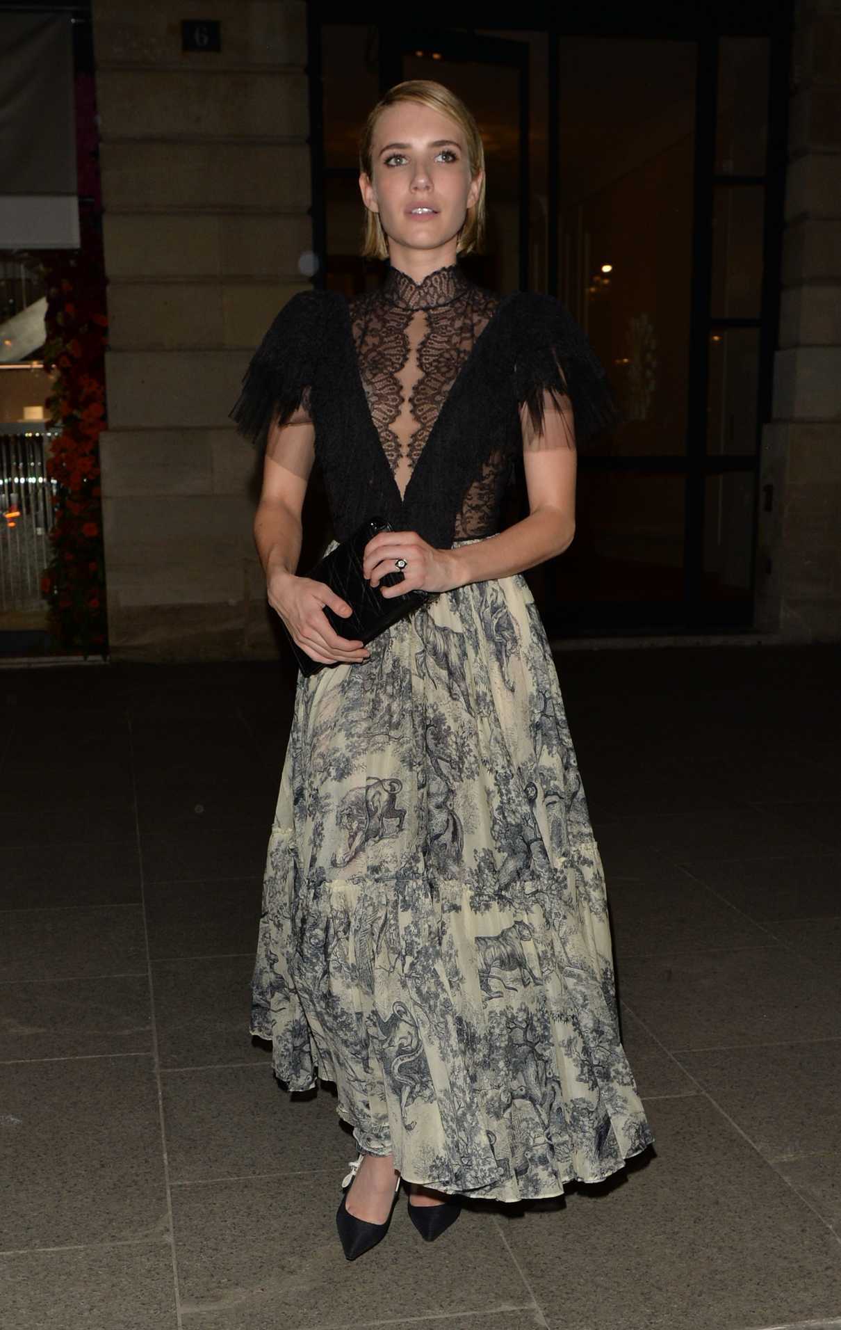 Emma Roberts Leaves Dior Dinner in Paris 07/03/2018-3
