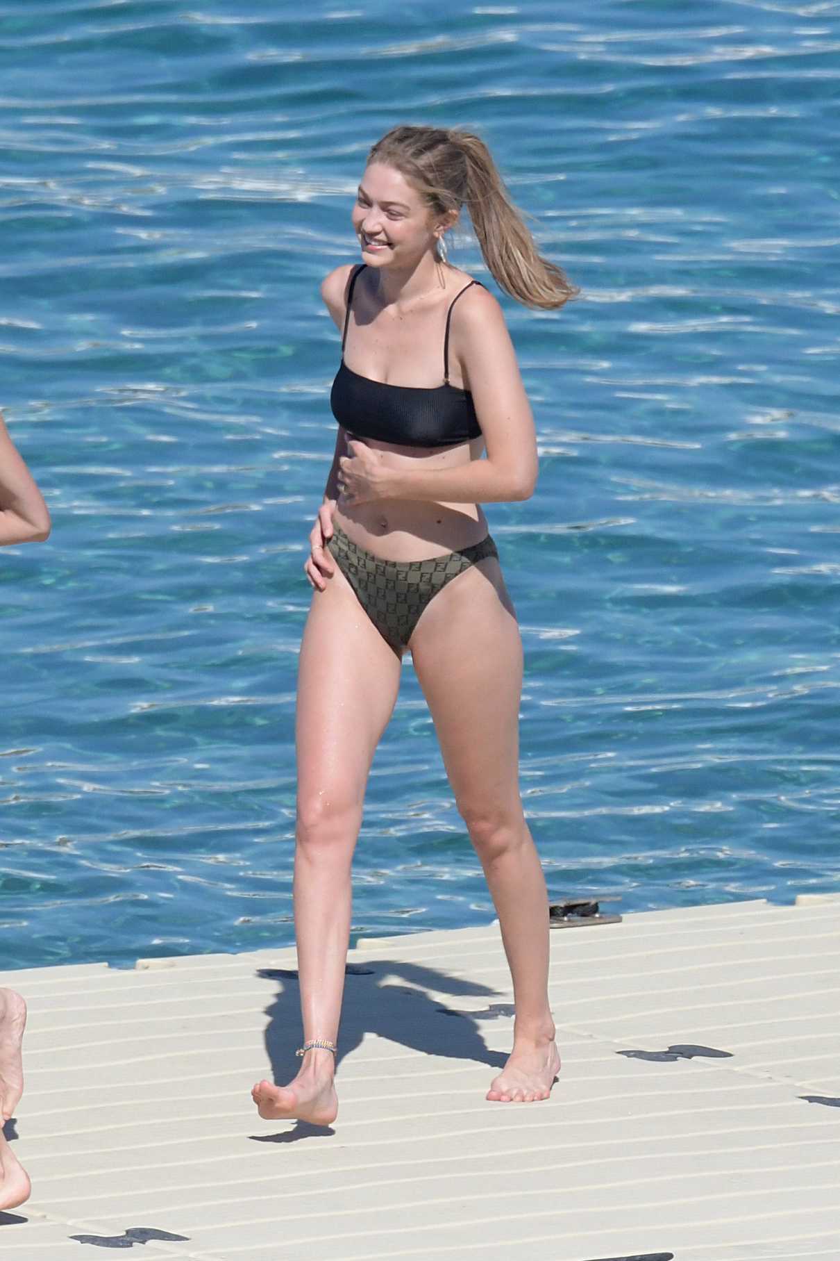 Gigi Hadid in Bikini on the Beach in Mykonos 07/02/2018-3