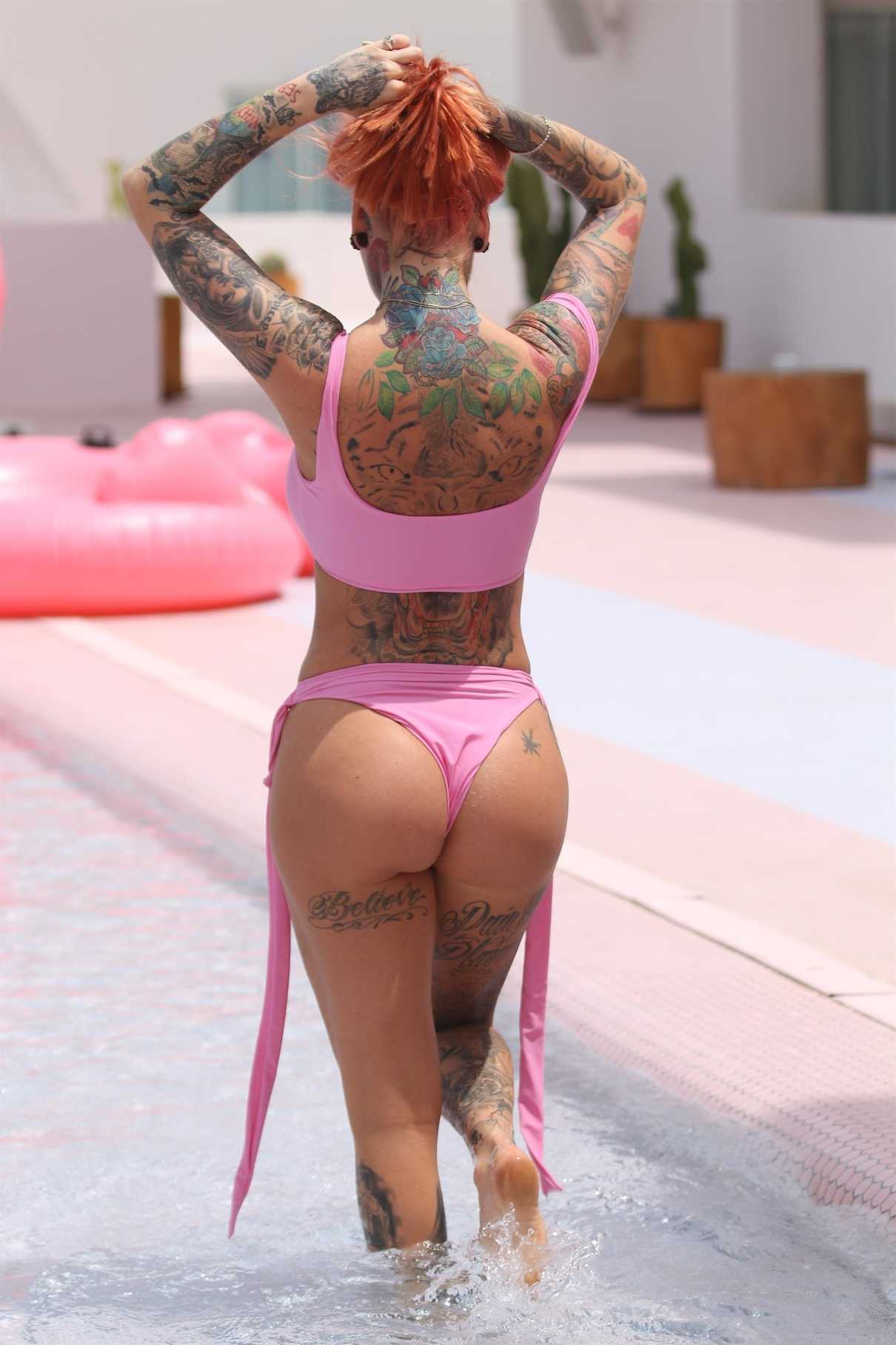 Jemma Lucy in a Pink Bikini