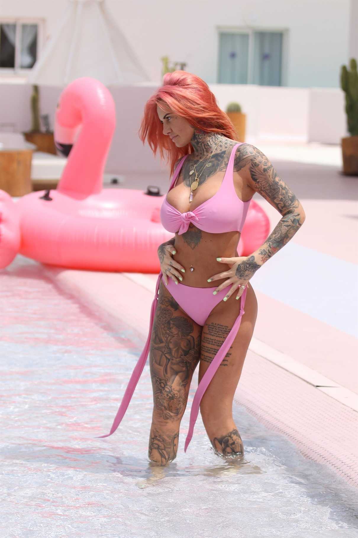 Jemma Lucy in a Pink Bikini