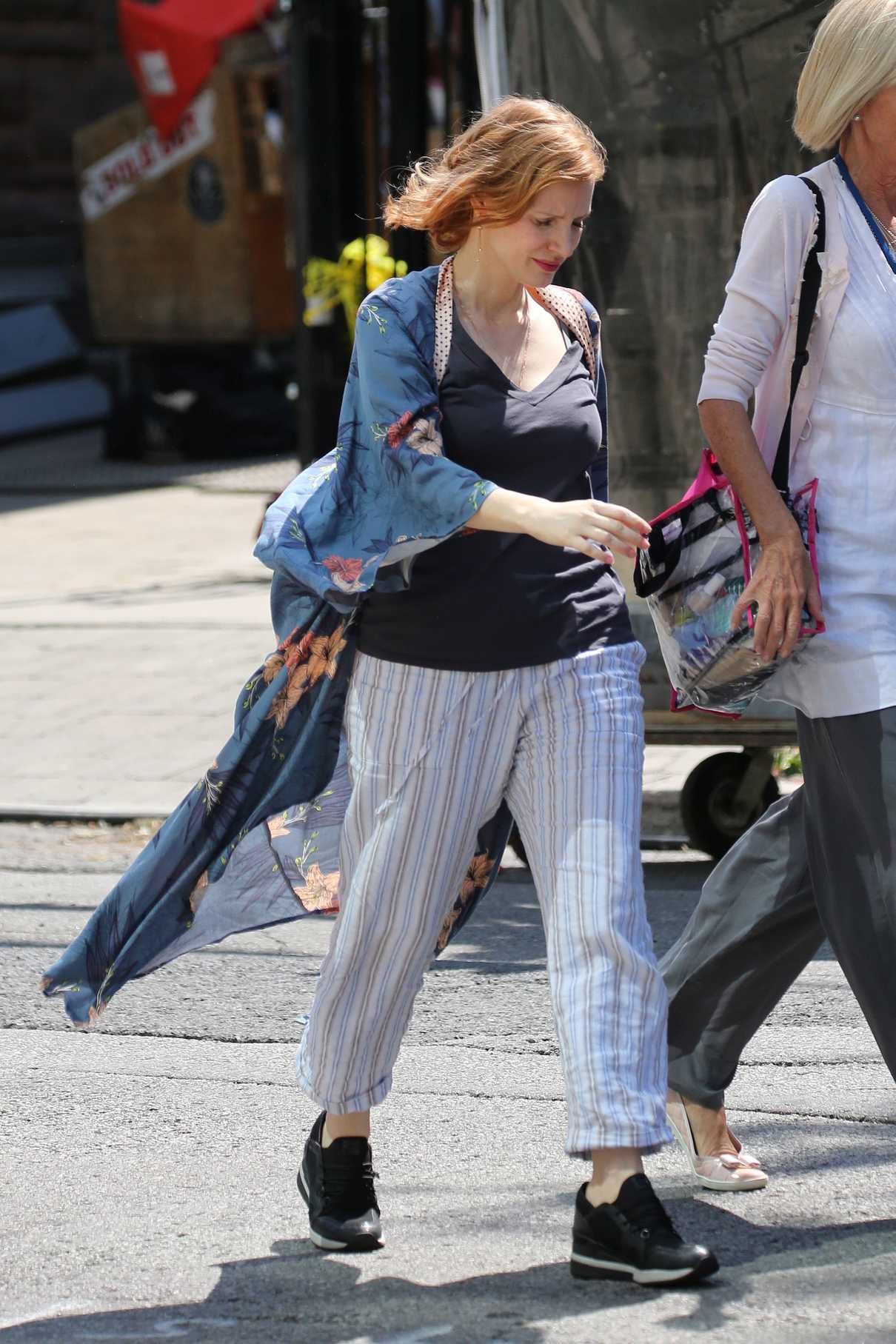 Jessica Chastain on the Set of IT: Chapter Two in Toronto 07/10/2018-3