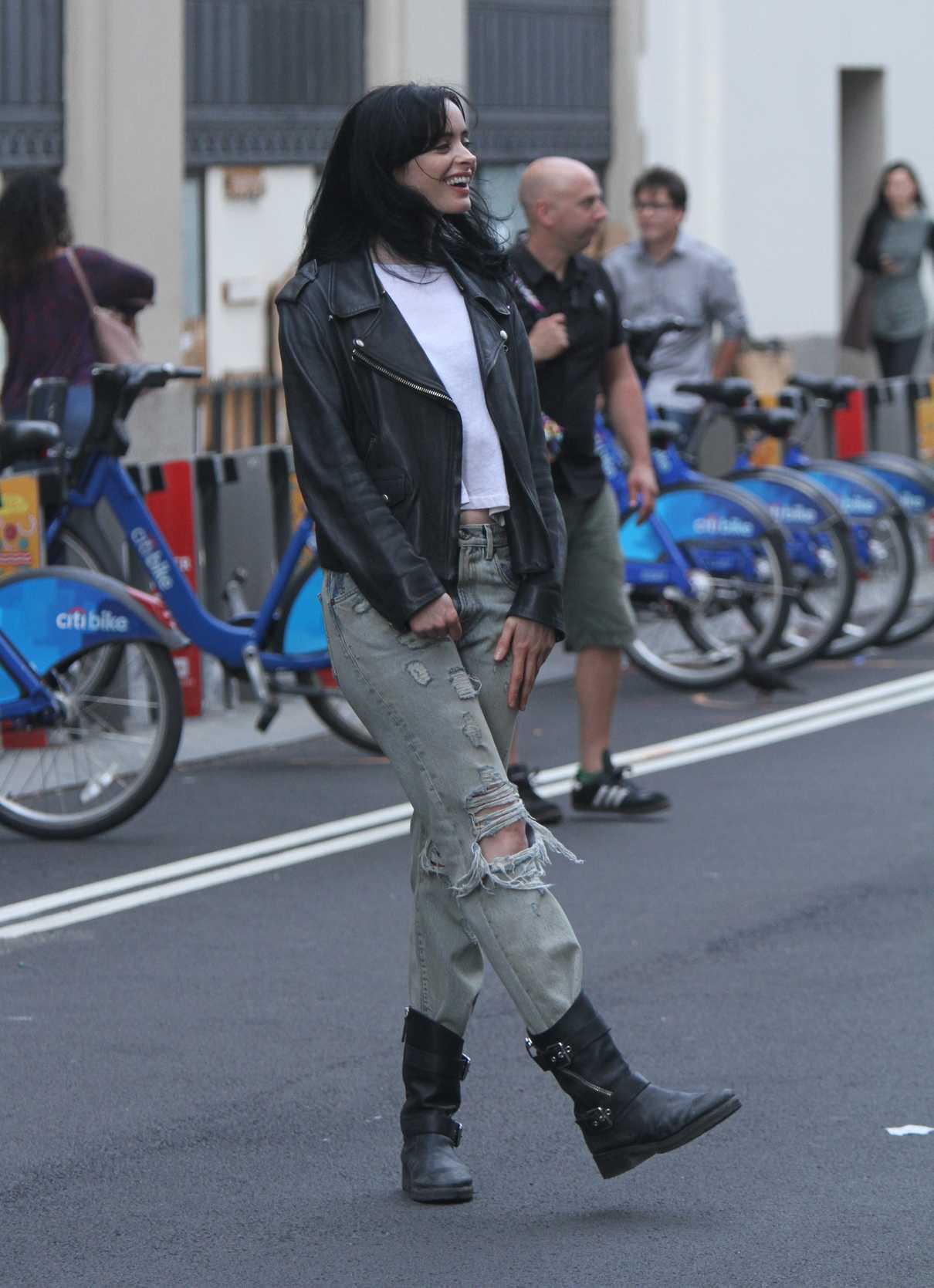 Krysten Ritter on the Set of Jessica Jones Season 3 in New York City 07/06/2018-2