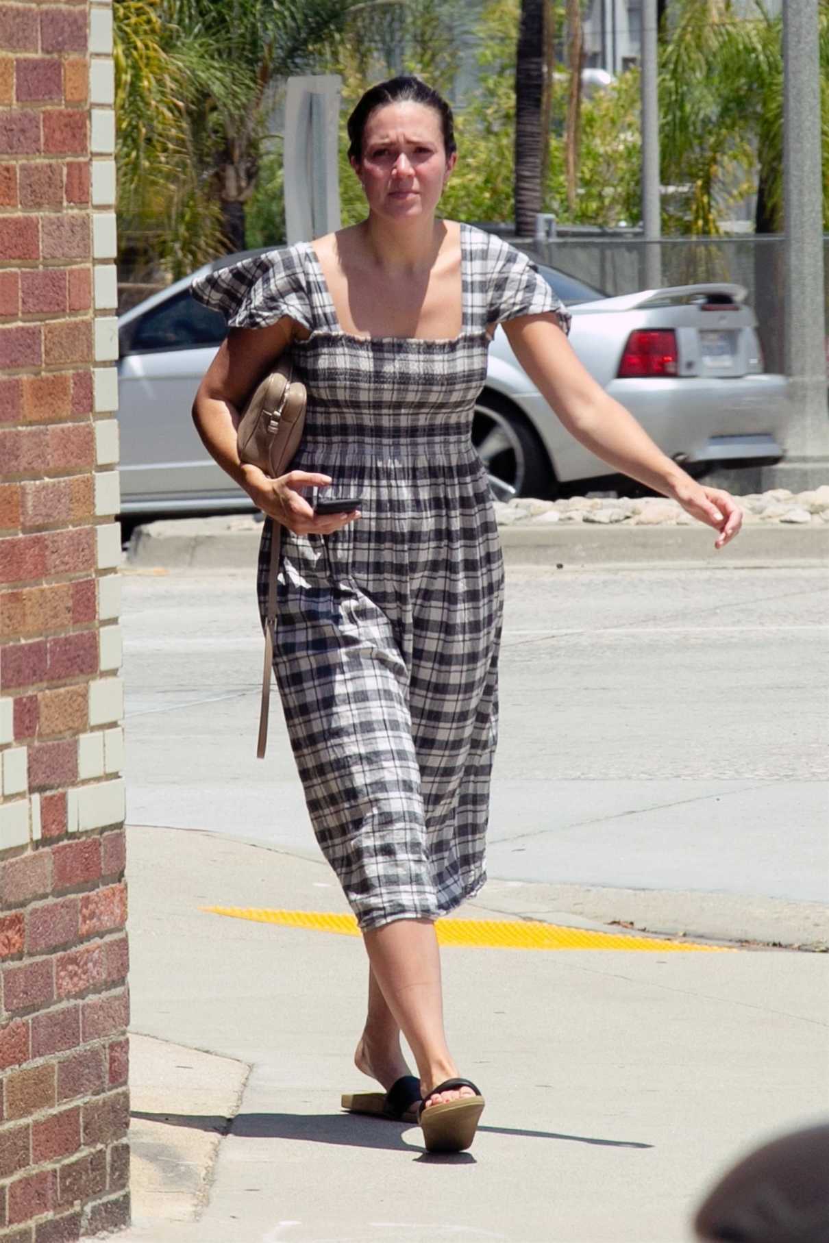 Mandy Moore Was Spotted in a Checkered Dress Out in Los Angeles 07/15/2018-1