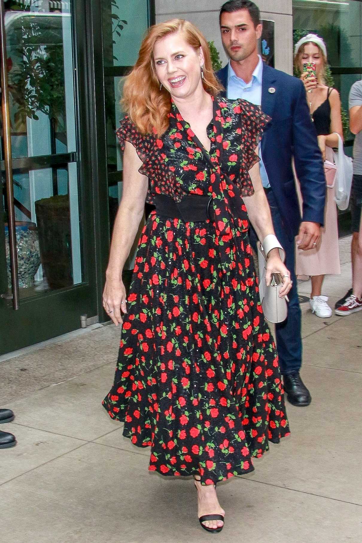 Amy Adams in a Floral Dress