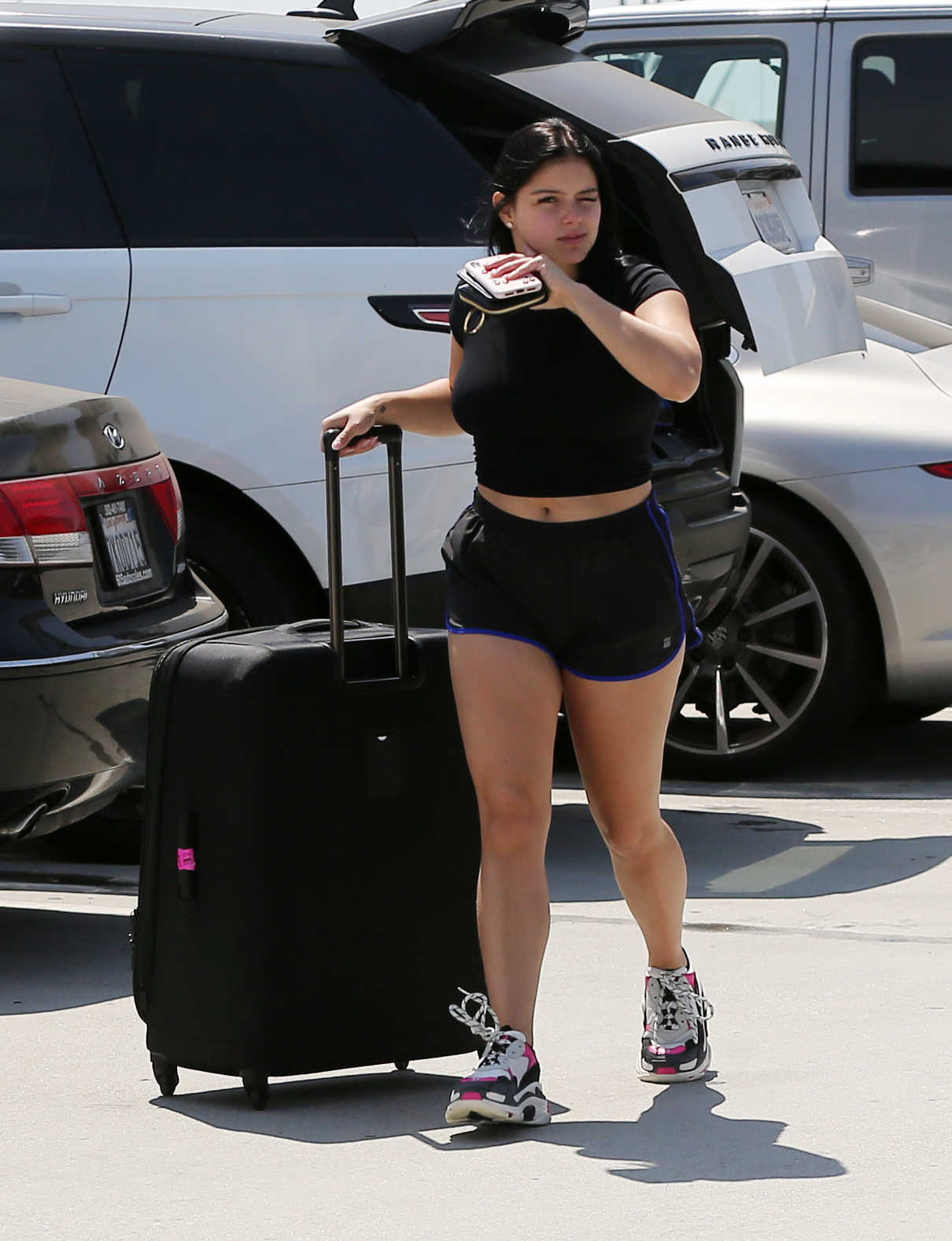 Ariel Winter in a Short Black Shorts