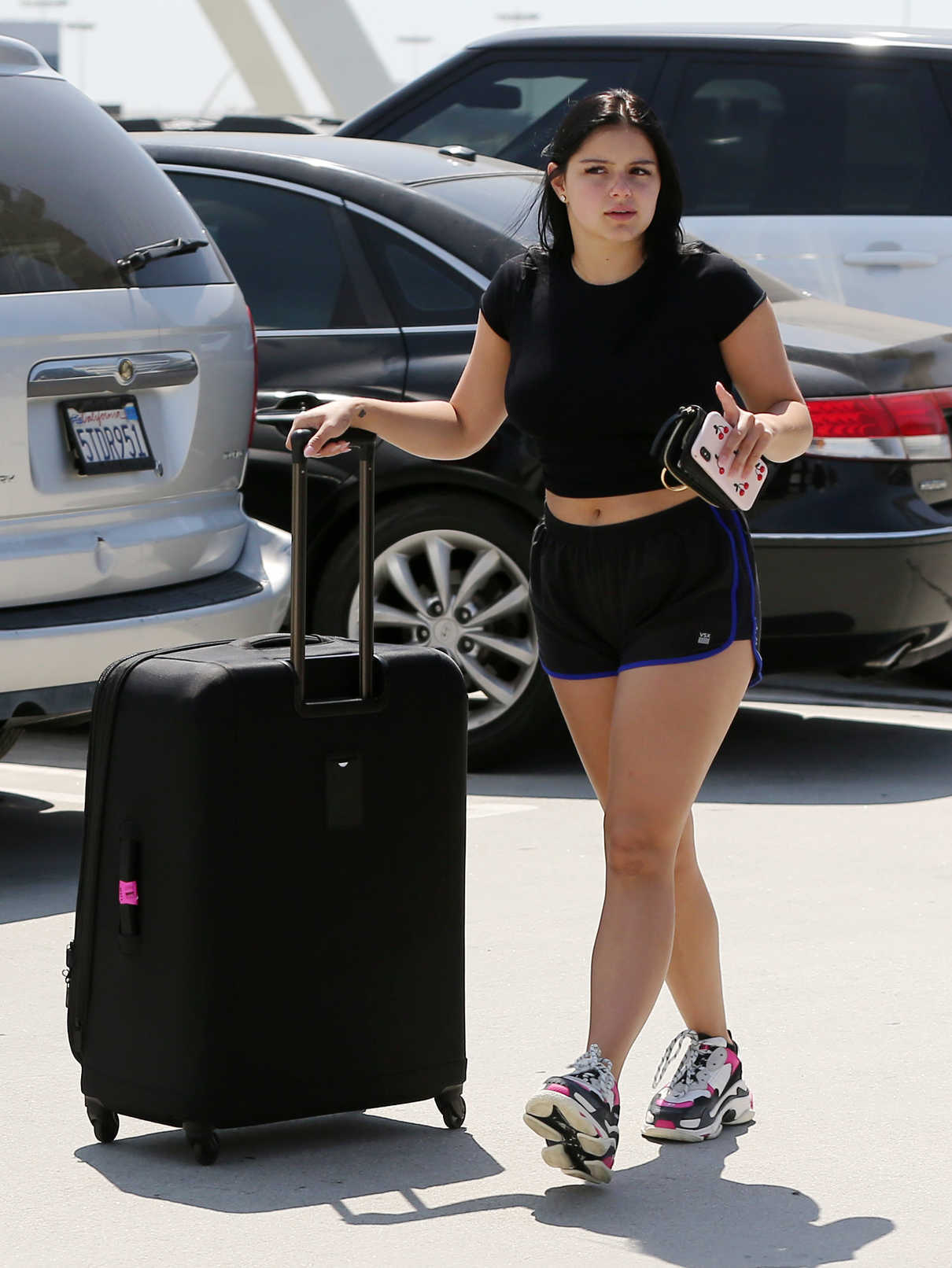 Ariel Winter in a Short Black Shorts