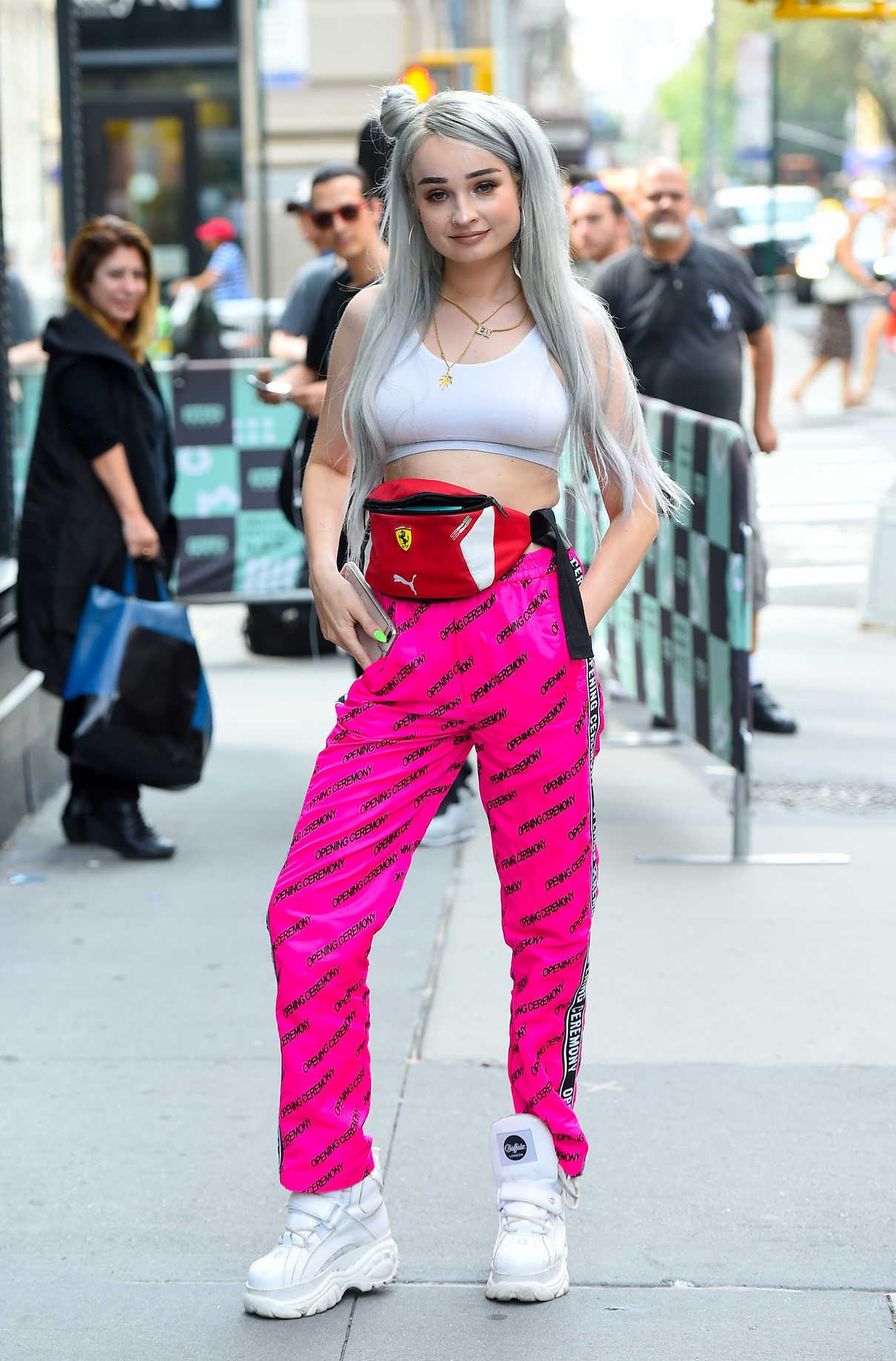 Kim Petras in a Pink Opening Ceremony Track Pants