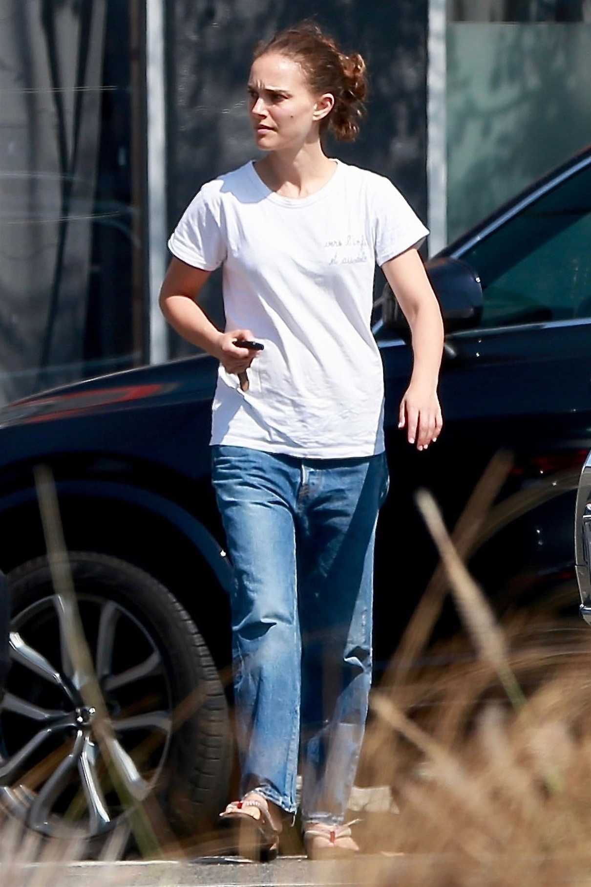 Natalie Portman in a White T-Shirt