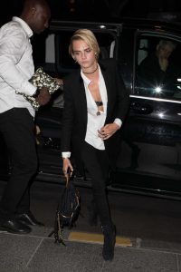 Cara Delevingne in a Black Jacket