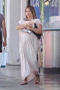 Hilary Duff in a White Summer Dress