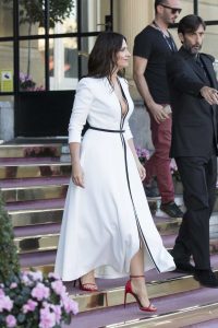 Juliette Binoche in a White Dress