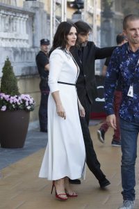 Juliette Binoche in a White Dress