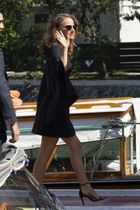 Natalie Portman in a Short Black Dress