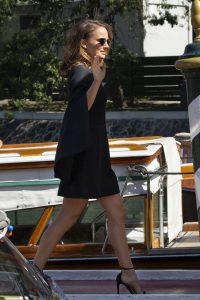 Natalie Portman in a Short Black Dress