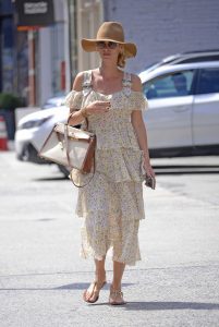 Nicky Hilton in a Beige Hat