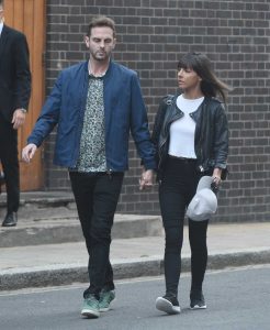 Roxanne Pallett in a Black Leather Jacket