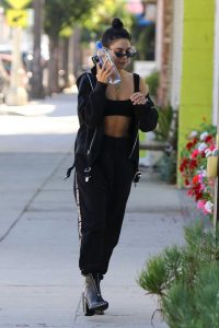 Vanessa Hudgens in a Black Tracksuit