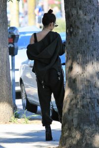 Vanessa Hudgens in a Black Tracksuit