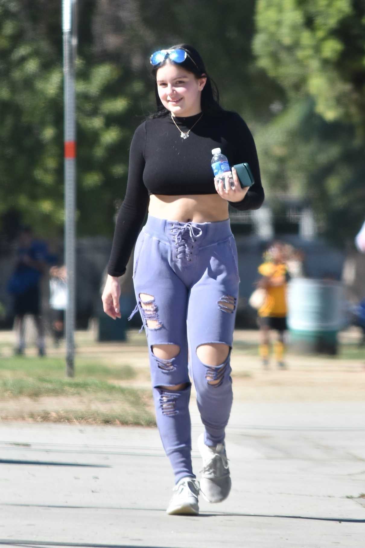 Ariel Winter in a Ripped Purple Sweatpants Was Seen Out in LA 10/20 ...