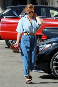 Bethany Joy Lenz in a Blue Baggy Jeans