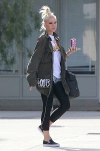 Gwen Stefani in a Black Leggings