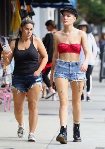 Halsey in a Red Bra