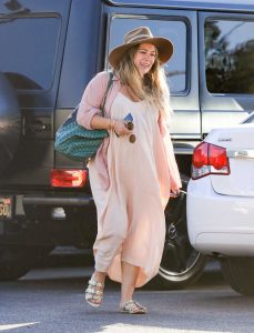 Hilary Duff in a Pink Sundress