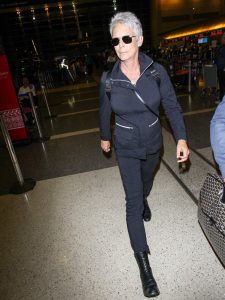 Jamie Lee Curtis in a Black Suit