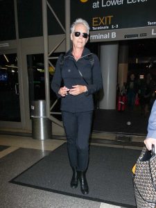 Jamie Lee Curtis in a Black Suit